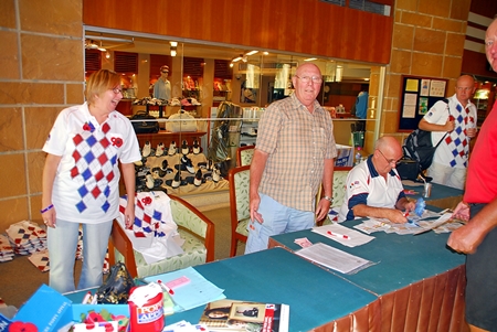 Scorers busy at work.