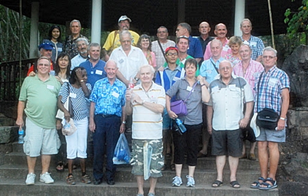 PCEC members pose for a group picture during their visit to the Khmer Phanom Rung Castle complex on the way to Surin.