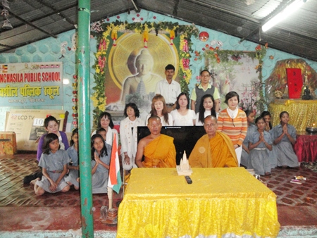 The group donates a large television, care and daily necessities to Punjasil School.