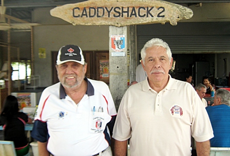 Wednesday winner Joe St. Laurent (left) with runner-up Jim Hern (right). 