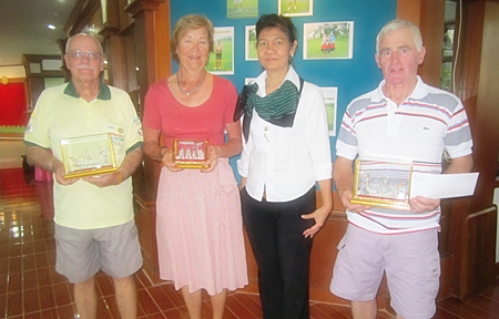 Left to right: Nigel Cannon, Vivianne Sundquist, Jenny, and John Connery.