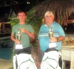 2011 Gross and Net Champions: Shane Ruddle (left) and Rodney Hayes.