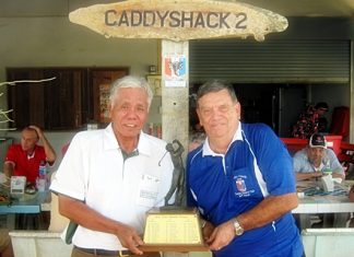 Winner Sus Ige (left) with runner-up Bobby Clark.
