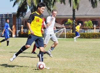 Fairway take on Regent’s Pattaya in the PICC Charity Cup Football Tournament.
