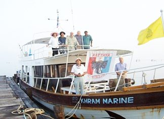 The PSC fishing party prepare to set sail.