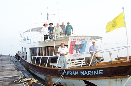 The PSC fishing party prepare to set sail. 