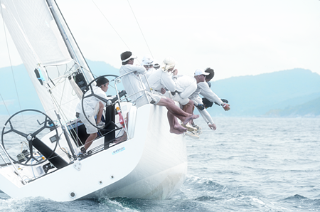 Japanese entry ‘Karasu’ heels hard to port with victory already in the bag.