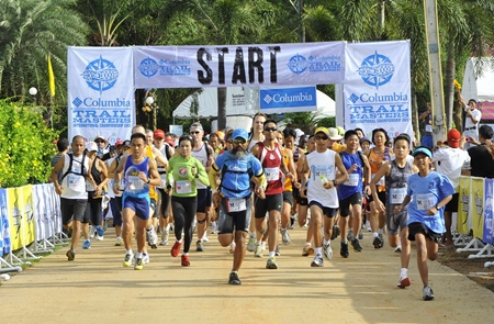 Adventure trail running at Khao Mai Kheow. 