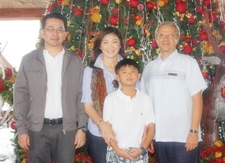 Prime Minister Yingluck Shinawatra, together with her husband Anusorn Amornchat and their son Supasek, escaped the hustle and bustle of the big city and spent a quiet new year weekend at the Centara Grand Mirage Beach Resort Pattaya where they were given VIP treatment by GM Andre Brulhart.