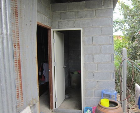 Parnam and her sister no longer need to use the neighbor’s toilet and washing facilities.