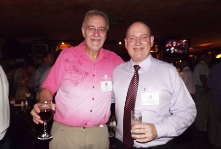 Chris Thatcher (left), Vice Chairman of BCCT congratulates Chairman Graham Macdonald for his dedicated service to the BCCT throughout the years.