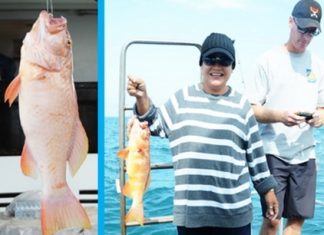 Daeng with her prize catch.