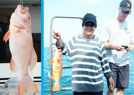 Daeng with her prize catch. 