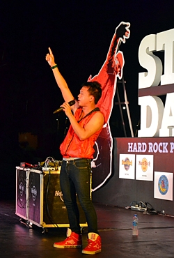 ‘DJ Van’ entertains the crowd.