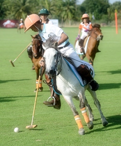 The polo stars of tomorrow show off their skills.