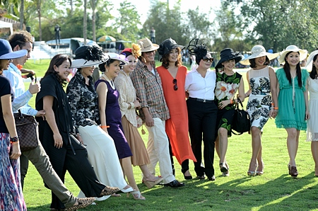 Stopping the divots is a tradition at any polo event.