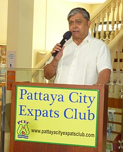 Al Serrato offers folks a chance to air concerns during the meeting’s Open Forum.