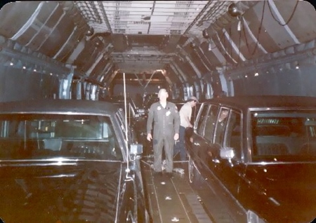 C-5 Galaxy, taking President Reagan’s Limos and security staff to Ireland.