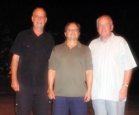 On the podium at Pattaya C.C. - Jack Watkins, Harry Vincenzi and Keith Hector.