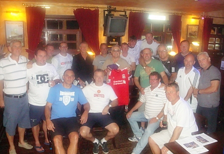 The two teams gather at Jameson’s for the after-match celebrations and the auctioning of a football shirt signed by ex-Liverpool legend Ian Rush. 