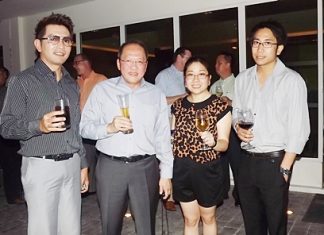 Prayuth Thamdhum, GM of The Montien Pattaya, Chatchawal Supachayanont, Jan and James Jeerapat owners of Hotel J, Pattaya.