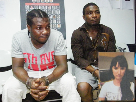 Faces of the ubiquitous “Nigerian” email scam: (L to R) Pual Michael, Biodun Agbajeola and Yulia Maksimova (inset). 