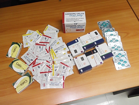 Tens of thousands of baht in Viagra, Cialis, Kamagra and other drugs have been confiscated in raids of local pharmacies this month.