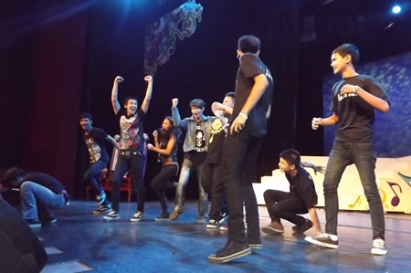 The Never Forget team from E-Tec Chonburi celebrates winning the under 18 band category. 