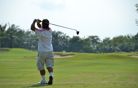 Teeing-off at beautiful Green Valley.