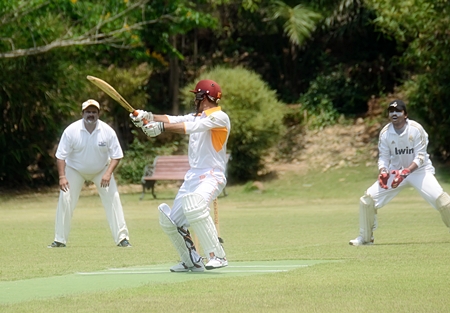 Sunny square cuts to the boundary as Pattaya Cricket Club get off to a flying start in their innings.