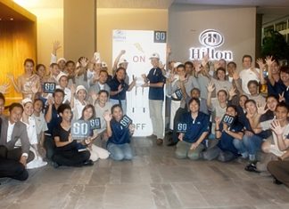 Harald Feurstein, GM of the Hilton Pattaya marked the hotel’s second annual participation in Earth Hour, making it one of the many international hotel chains in Pattaya to make a global statement with a voluntary hour of darkness. The staff and management team all joined together for a memorable and fun experience to switch off the lights of the hotel. Activities included turning off exterior signage lighting; dimming non-essential interior lighting; using candlelight in appropriate public areas such as restaurants and bars, switching off equipment in all offices and some areas in the kitchen.