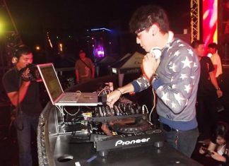 Thai superstar Dome Pakornlum spins some tunes.