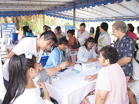Free blood pressure checks were just some of the free services on offer during the day.