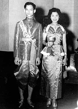 The Royal Couple were married at the Sra Pathum Palace in Bangkok on April 28, 1950.