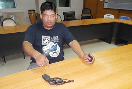 Thawatchai Jaengphon has been arrested for illegally possessing a firearm within city limits. 