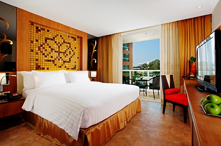 A deluxe room at the newly opened Nova Hotel & Spa Pattaya.