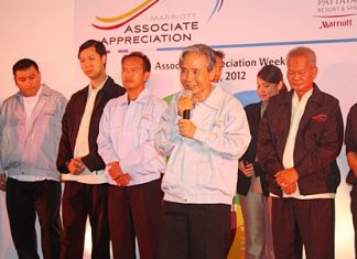 Supadit Maneeratjarusri welcomes everyone to the party.