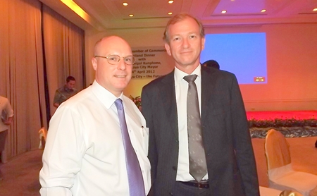 David Cumming, general manager of Amari Orchid Pattaya, and Simon Landy, chairman of the British Chamber of Commerce Thailand.