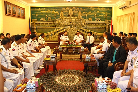Top brass from both navies hold discussions in Sihanoukville. 