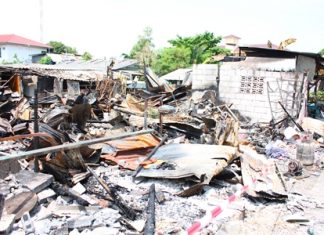 Four homes were destroyed and 3 others damaged by fire April 28 in the Thamsamakkee Temple area.
