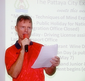 Pattaya City Expats Clubs meeting for the 29th of April was MC’d by new MC, Ren Lexander of Australia. Following general notices and new guest introductions, Ren introduced Michael Flinn to discuss the ‘Evolution of Consciousness’.