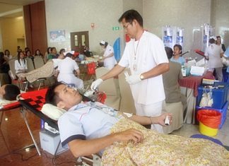 Bangkok Hospital Pattaya and Rajadhevi Sriracha Hospital have launched a blood drive to replenish national Red Cross supplies.