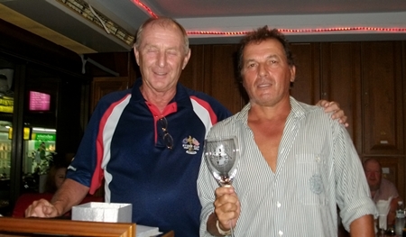 2-day winner Thierry Petrement, right, with Colin Davis.