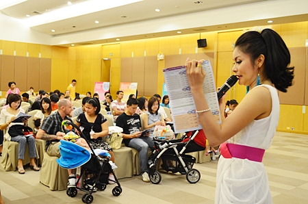 About 50 families are given tips on how to instill good behavior in their young children. 