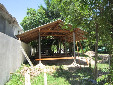 The house is nearly finished.