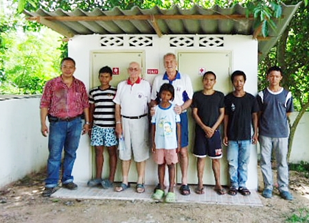 They now have toilets and showers.