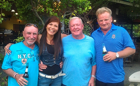 Friday’s winners, from left, Sugar (winner Div C), Lamun (3rd Div B), Joe (winner Div B) and Craig (winner Div A).