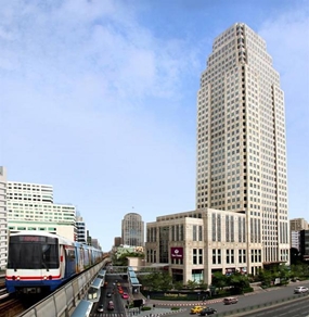 Exchange Tower, shown right, is the first building in Thailand to receive the award. 
