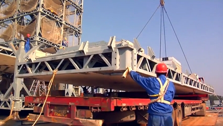 Workers help to construct the energy efficient and prefabricated 30-storey Ark Hotel in Hunan province, China in a record 15 days. (Photo/Youtube) 