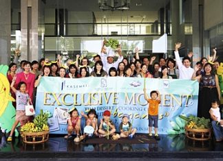 Hotels in the Kasemkij Group held their10th Exclusive Moment “All about bananas” event recently. The purpose of this event was to teach their Japanese clients how to make Thai sweets. The organisers also organized many games to keep the kids happy throughout the day.